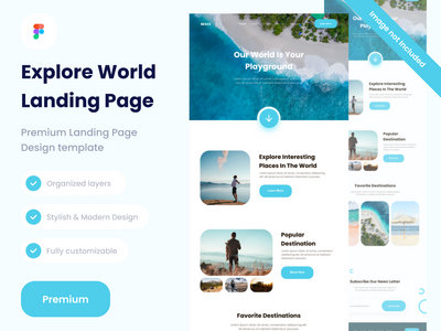 探索海滩登陆页面设计网站(Explore Beach Landing Pages Design website)