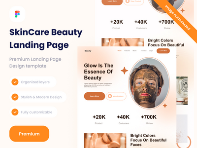 护肤美容登陆页面设计网站(Skin Care Beauty Landing Pages DEsign website)