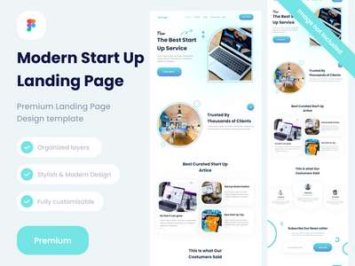 启动登陆页面设计网站(StartUp Landing Pages Design website)