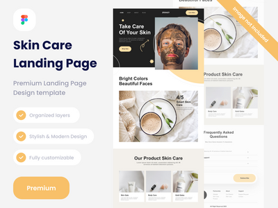 护肤登陆页面 Ddsign 网站(Skin Care Landing Pages Ddsign website)