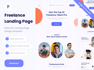 Freelace 网站 ui 套件(Freelace website ui kits)