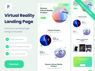 Vr Metaverse 登陆页面高级版(Vr Metaverse Landing Pages Premium)