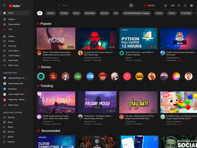 给网络的 Youtube 重新设计(Youtube Redesign for web)