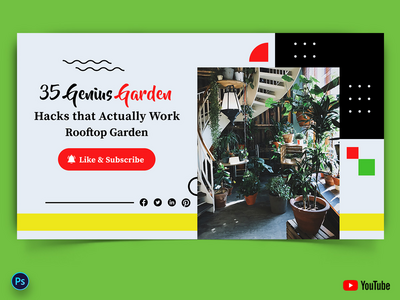 家庭花园 Youtube 缩略图(Home Garden Youtube Thumbnails)