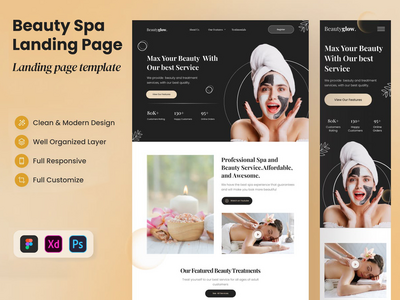 美容和水疗登陆页面(Beauty and Spa Landing Page)