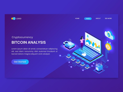 比特币分析登陆页面模板(Bitcoin Analysis Landing Page Template)