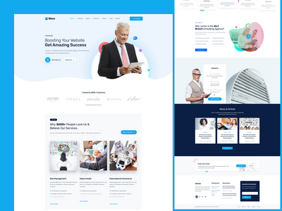 商务咨询PSD模板。(Business Consulting PSD Template.)