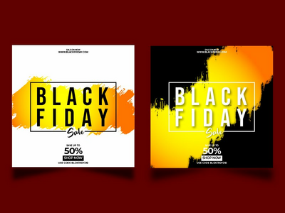 具有画笔描边背景的超级销售黑色星期五横幅(Super sale black friday banner with brush stroke background)