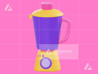 3d 插图电动搅拌机对象(3d illustration electric blender object)