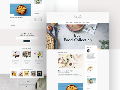 博客登陆页面模板 - 个人博客(Blog Landing Page Template - Personal Blog)
