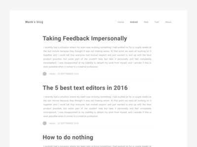 白色博客主题(White Blog Theme)
