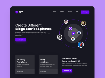 博客应用登陆页面(Blogging app landing page)