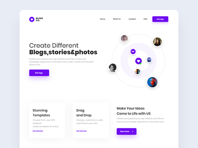 博客应用登陆页面(Blogging app landing page)