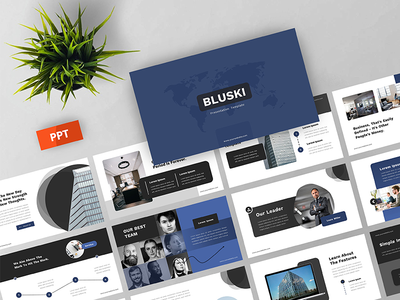 Bluski - 商业的PowerPoint模板(Bluski - Business PowerPoint Template)