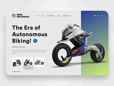 宝马摩托车登陆页面(BMW Motorcycle Landing Page)