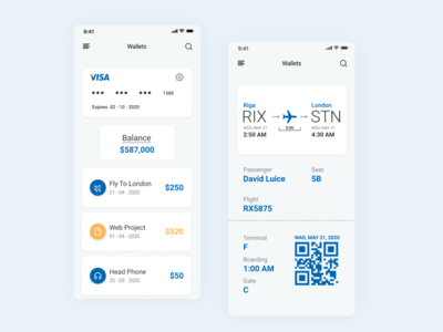 登机牌应用程序设计(Boarding pass app design)