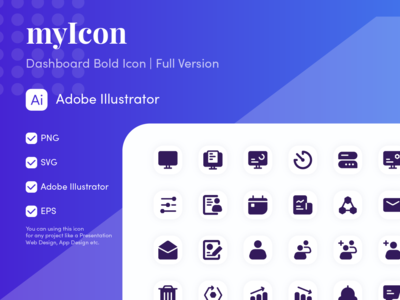 粗体仪表板图标 自由(Bold Dashboard Icon Free)