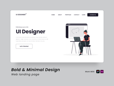 Bold & Minimal Design - 网页登陆页面(Bold & Minimal Design - Web landing page)