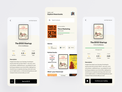 Boocky：电子书阅读应用程序 UI 概念(Boocky: E-book Reading App UI Concept)
