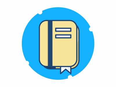 书本填充样式图标(Book filled style icon)