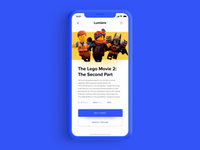 移动应用程序 - 电影院(Mobile App - Cinema)