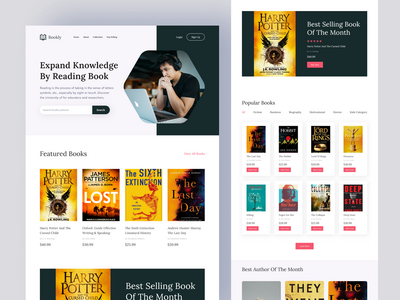 书店登陆页面设计(Book store Landing Page Design)