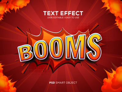 Boom PSD 文字效果易于使用且 100% 可编辑(Boom PSD Text Effect | Easy to Use and 100% Editable)