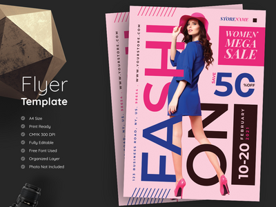 时尚促销传单(Fashion Sale Flyer)