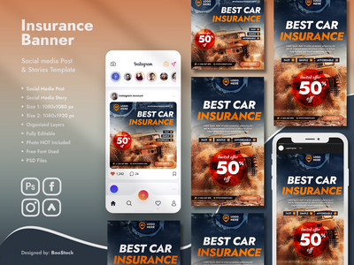 保险社交媒体模板(Insurance Social Media Template)