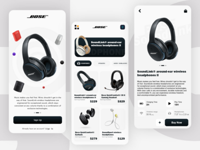 Bose 电子商务应用程序设计(Bose eCommerce App Design)