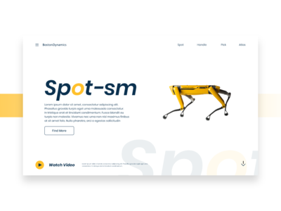 波士顿动力 - 网页英雄重新设计 #2(Boston Dynamics - Web hero redesign #2)