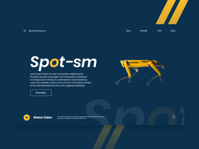 波士顿动力 - 网页英雄重新设计 #2（深色）(Boston Dynamics - Web hero redesign #2 (Dark))