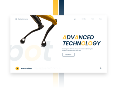 波士顿动力 - Web hero 重新设计 #3(Boston Dynamics - Web hero redesign #3)