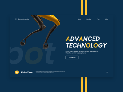 波士顿动力 - 网页英雄重新设计 #3（深色）(Boston Dynamics - Web hero redesign #3 (Dark))