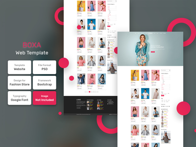 Boxa时尚商店类别页面PSD网页模板(Boxa Fashion Store Category Page PSD Web Template)