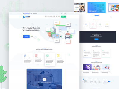 数字代理登陆页面模板(Digital Agency Landing Page Template)