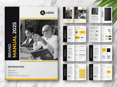 品牌手册指南模板(Brand Manual Guideline Template)