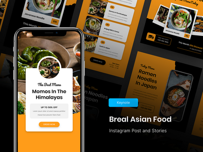 Breal - Asian Food Instagram Post & Stories 主题演讲(Breal - Asian Food Instagram Post & Stories Keynote)