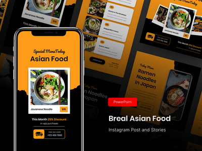 Breal - Asian Food Instagram Post & Stories PowerPoint(Breal - Asian Food Instagram Post & Stories PowerPoint)