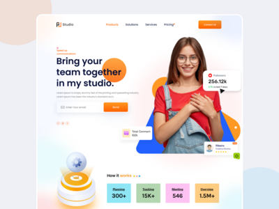 将您的团队聚集在我的工作室中。标头，V1(Bring your team together in my Studio. Header,V1)