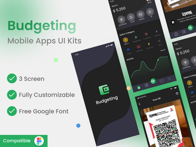 预算应用程序 UI 工具包(Budgeting  App UI Kits)