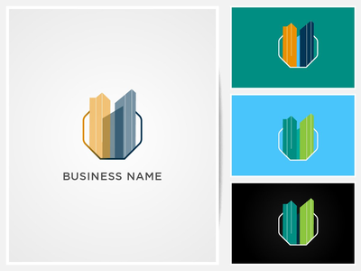 房地产建筑标志设计(Real Estate Building logo design)