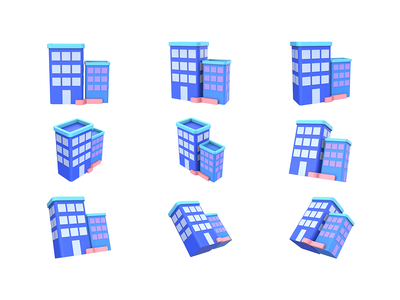 建筑 3D 图标(Building 3D icon)