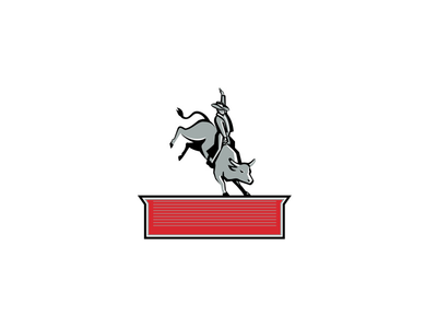 牛仔竞技牛仔骑手文本横幅复古(Rodeo Cowboy Bull Rider Text Banner Retro)