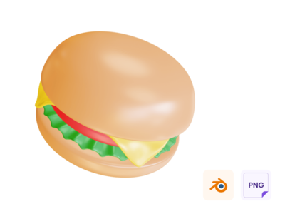 汉堡 3D 图标(Burger 3D Icon)
