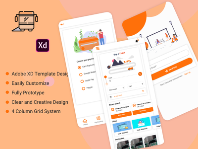 公交订票Android APP UI设计(Bus Ticket Booking Android APP UI Design)