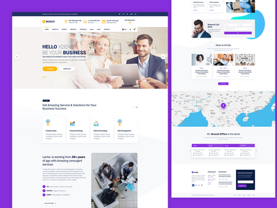 商务咨询PSD模板。(Business Consulting PSD Template.)