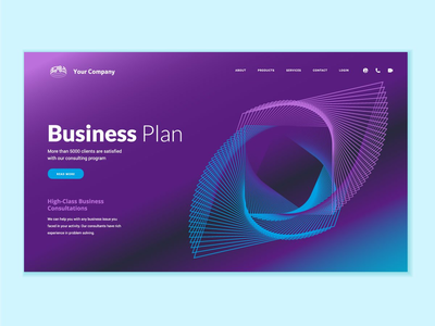 商业计划登陆页面(Business Plan landing page)