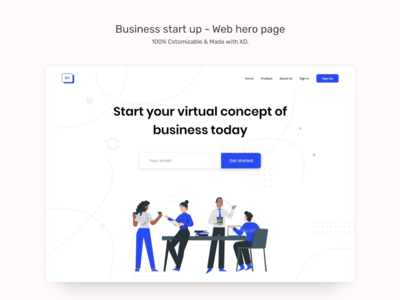 业务启动 - 网页英雄页面(Business start up - Web hero page)