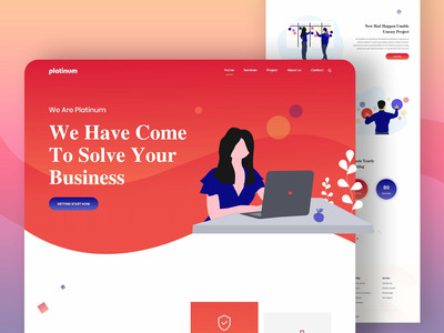 商业机构 UI 模板设计(Business Agency UI Template Design)